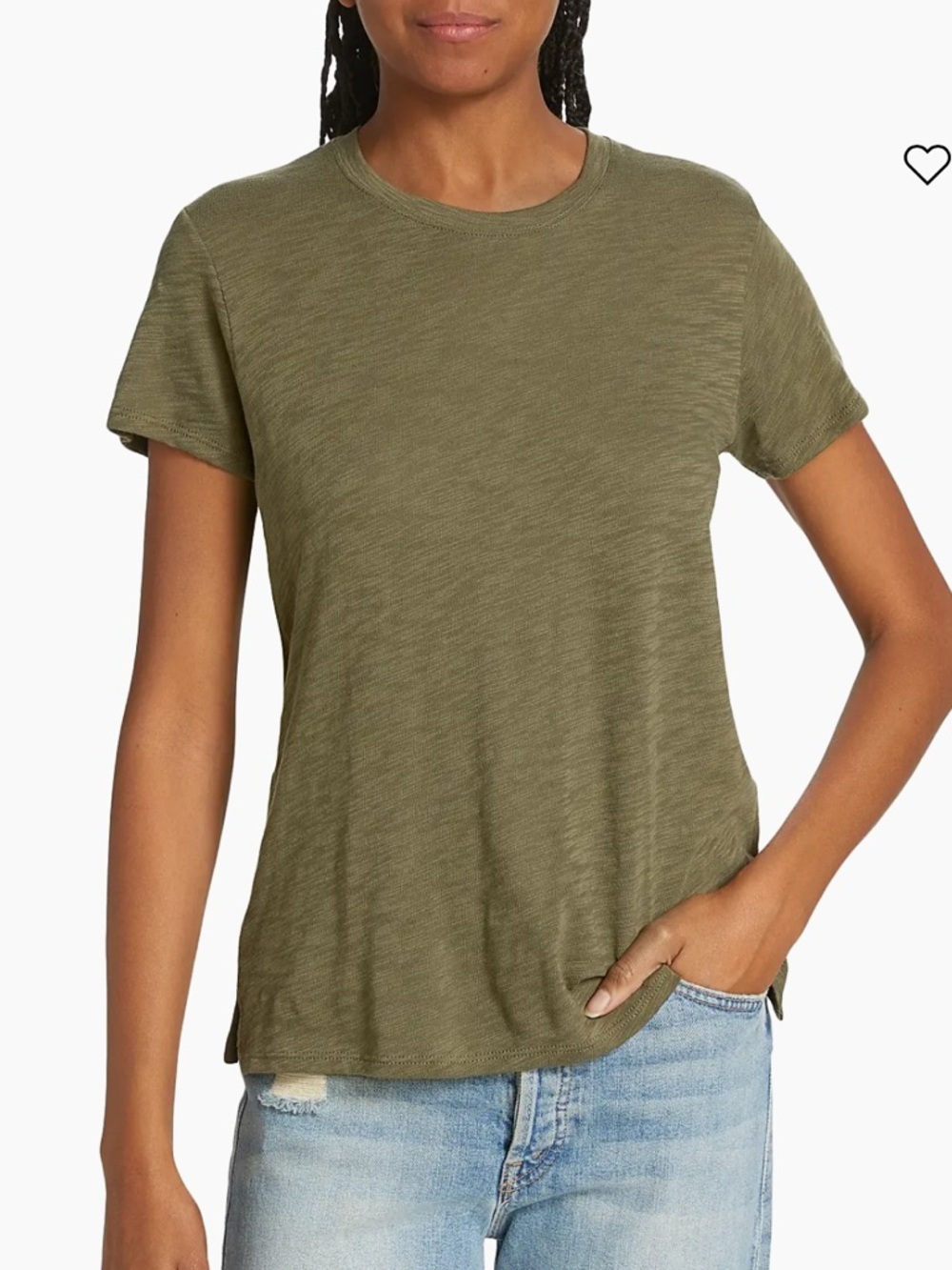 ATM Anthony Thomas Melillo Arm Green Short Sleeve Slub Tee